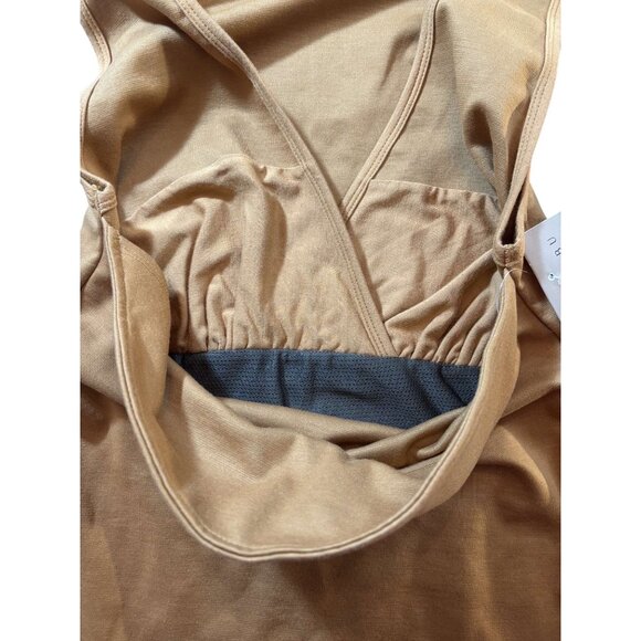 Lalabu Soothe Tank Top For Moms Small Camel Brown Babywearing Snuggle Shirt - Picture 4 of 6
